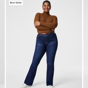SPANX - High Rise Flare Bottom Pull-on Jeans in Midnight Shade Women’s Size 1x